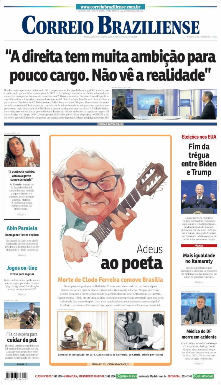 Portada de Correio Braziliense (Brasil)