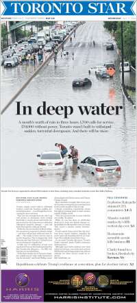 Portada de The Toronto Star (Canadá)