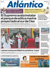 Portada de Atlántico Diario (España)