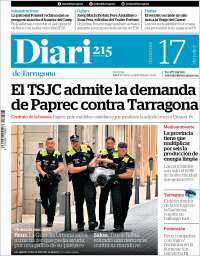 Portada de Diari de Tarragona (España)