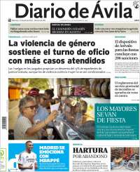 Portada de Diario de Ávila (España)