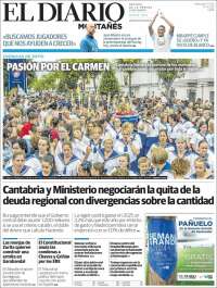 Portada de El Diario Montañés (España)