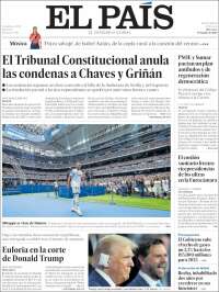 Portada de El País (España)