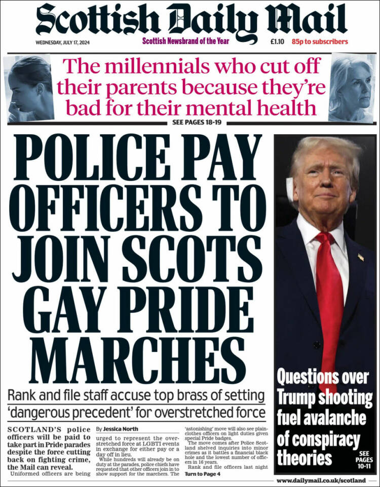 Portada de Scottish Daily Mail (Reino Unido)