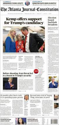 Portada de The Atlanta Journal-Constitution (USA)