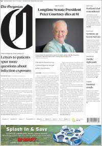 Portada de The Oregonian (USA)