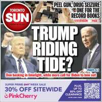 Portada de The Toronto Sun (Canadá)