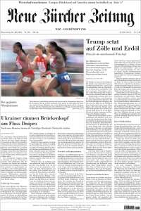 Portada de Neue Zürcher Zeitung (Suisse)