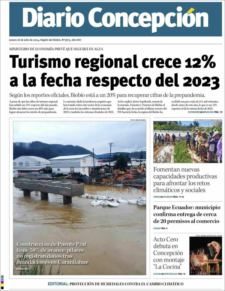 Portada de Diario de Concepción (Chile)