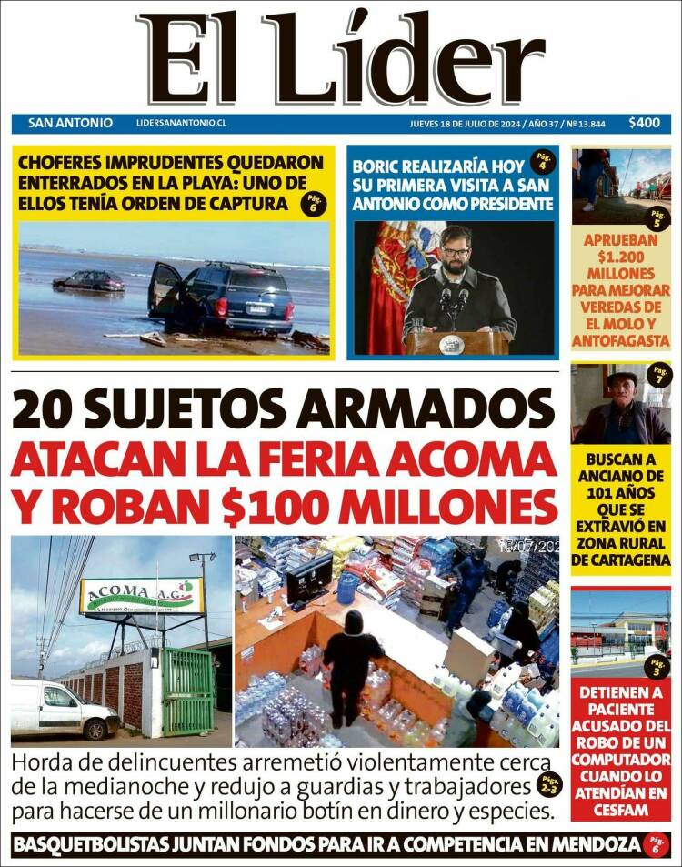 Portada de Lider de San Antonio (Chile)