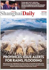Portada de Shanghai Daily (China)