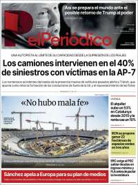 Portada de El Periódico (España)