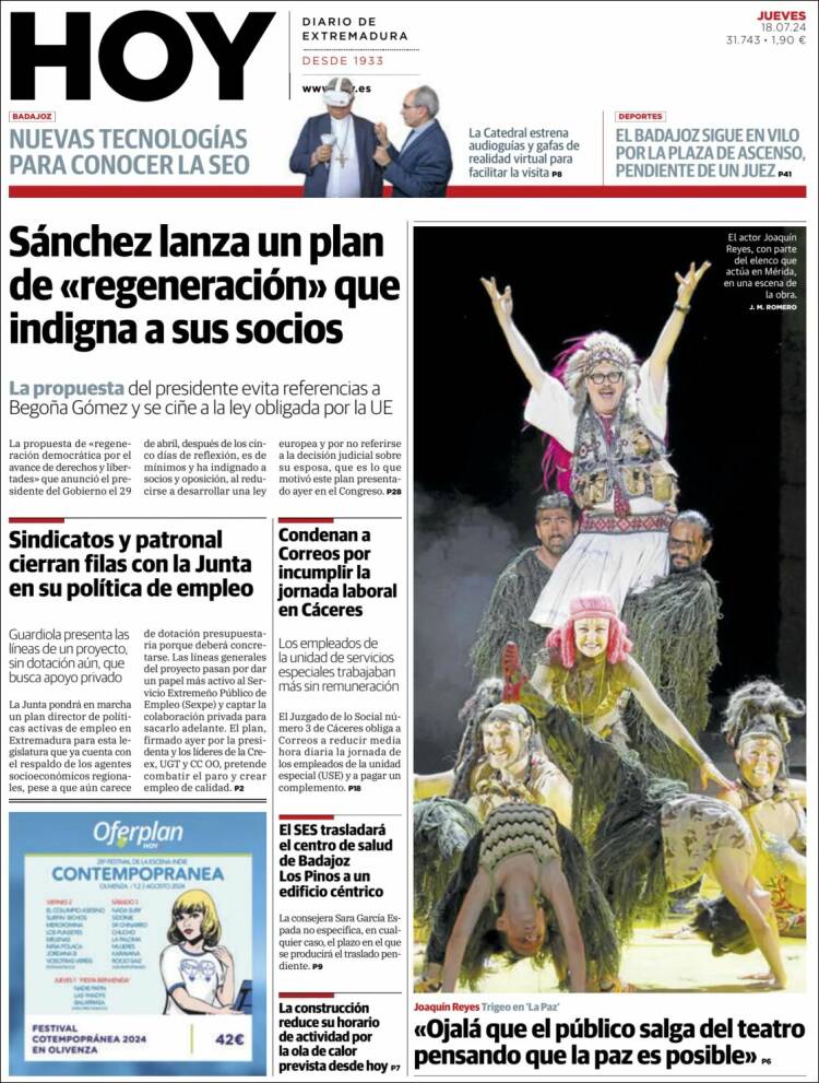 Portada de Hoy - Badajoz (España)