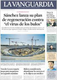 Portada de La Vanguardia (España)