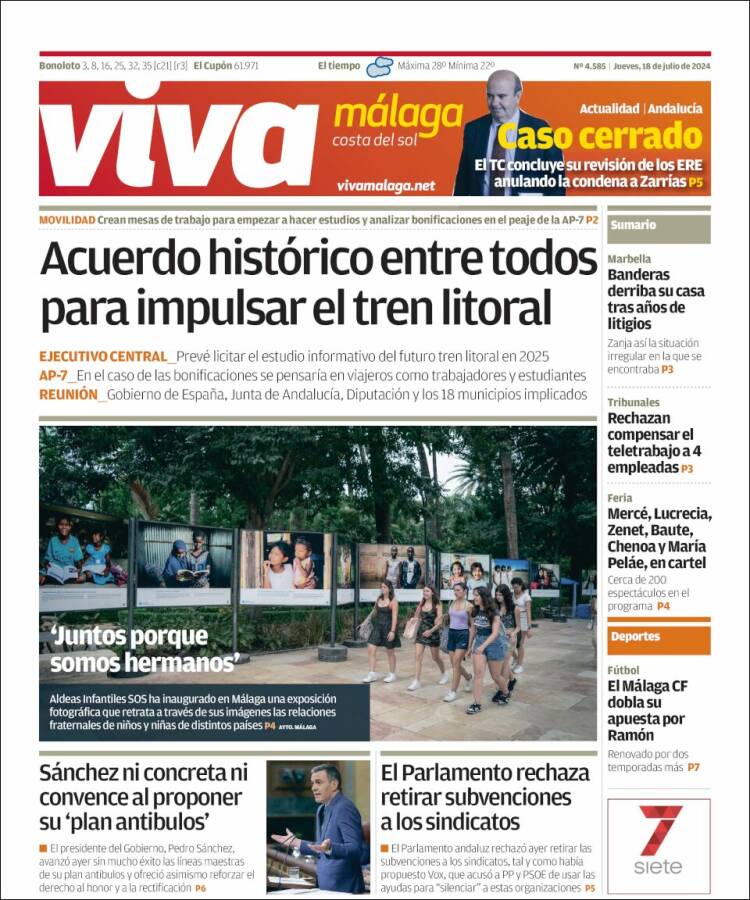 Portada de Viva Málaga (España)