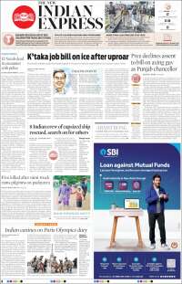 Portada de New Indian Express (India)