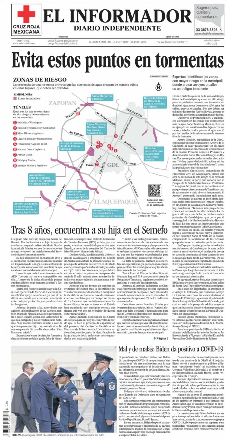 Portada de El Informador (M&eacute;xico)
