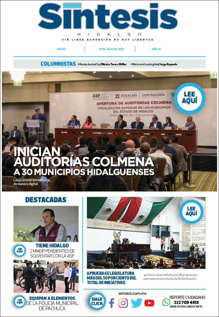 Portada de Sistesis - Hidalgo (M&eacute;xico)