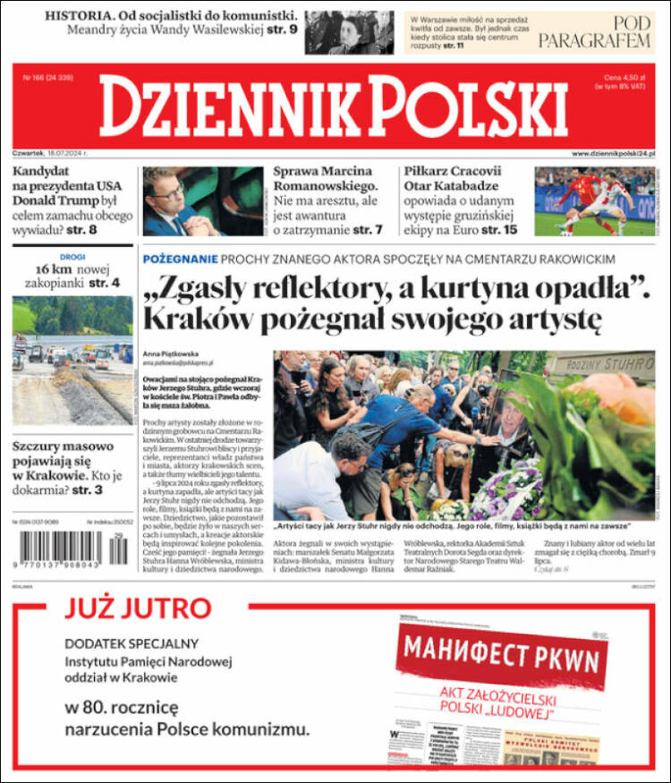 Portada de Dziennik (Polonia)