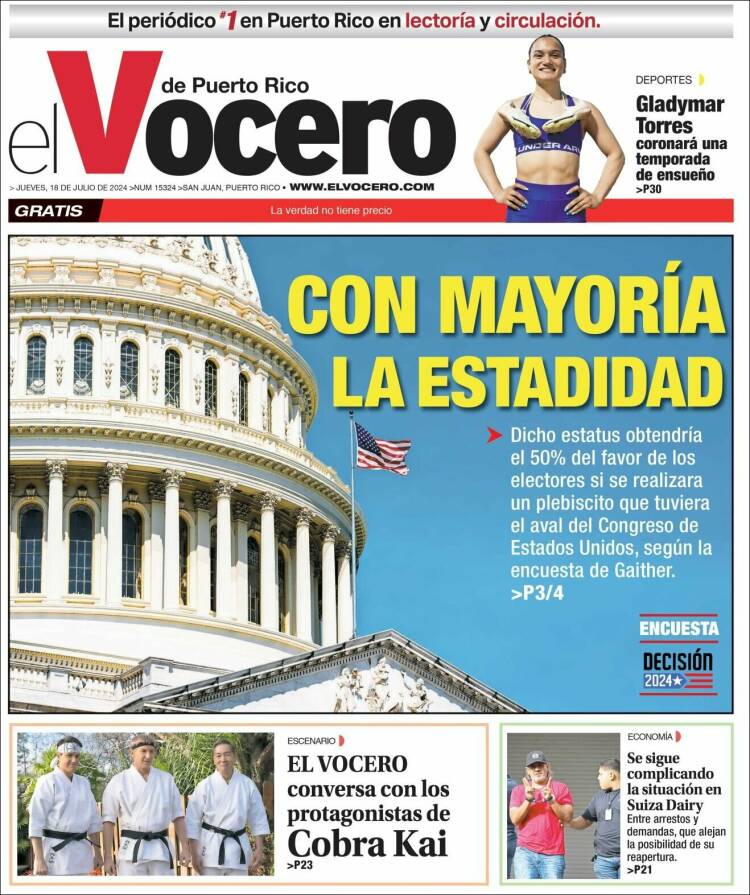 Portada de Vocero (Puerto Rico)