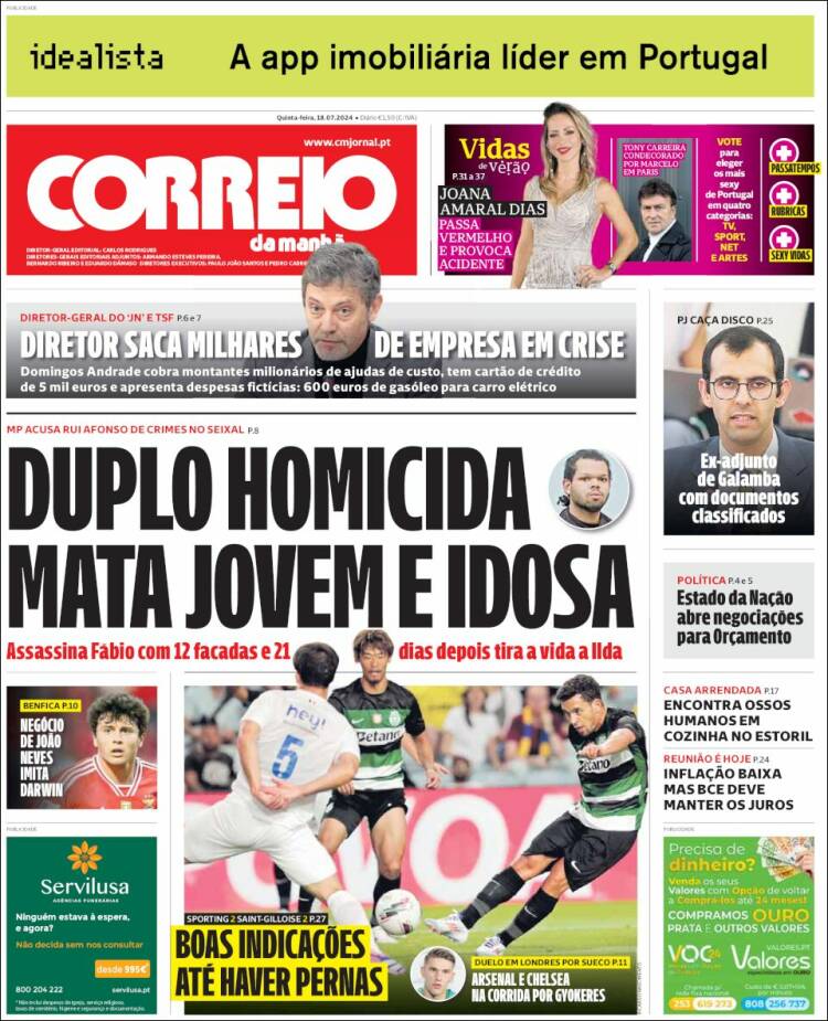 Portada de Correio da Manhã (Portugal)