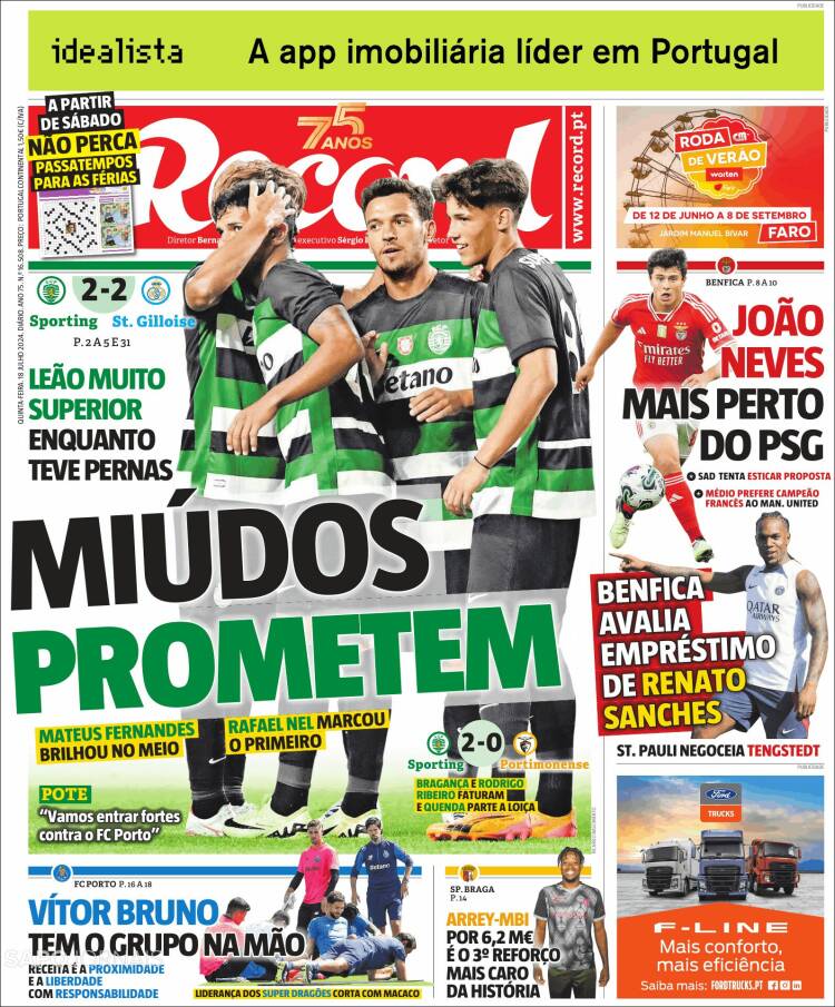 Portada de Record (Portugal)