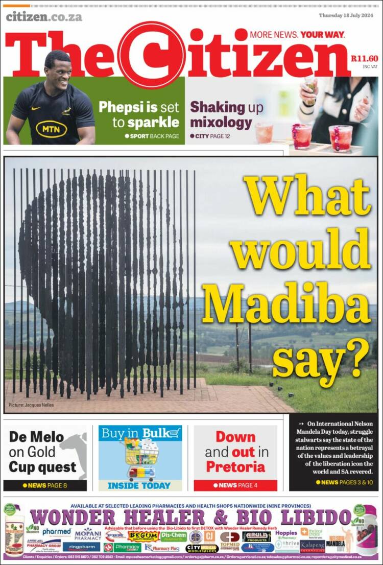 Portada de The Citizen (Sud&aacute;frica)