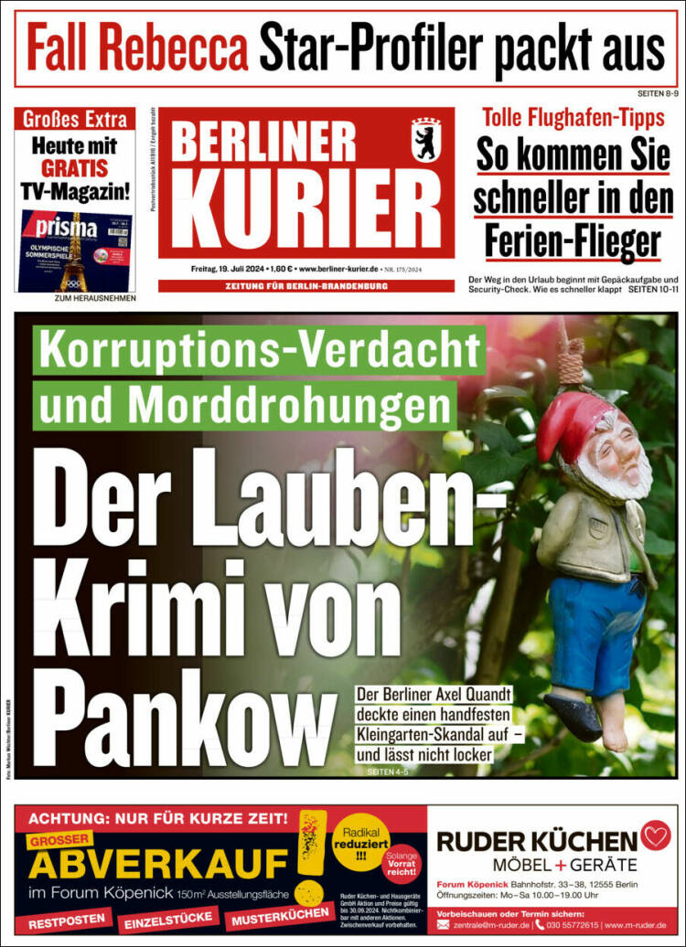 Portada de Berliner Kurier - Startseite BK (Alemania)