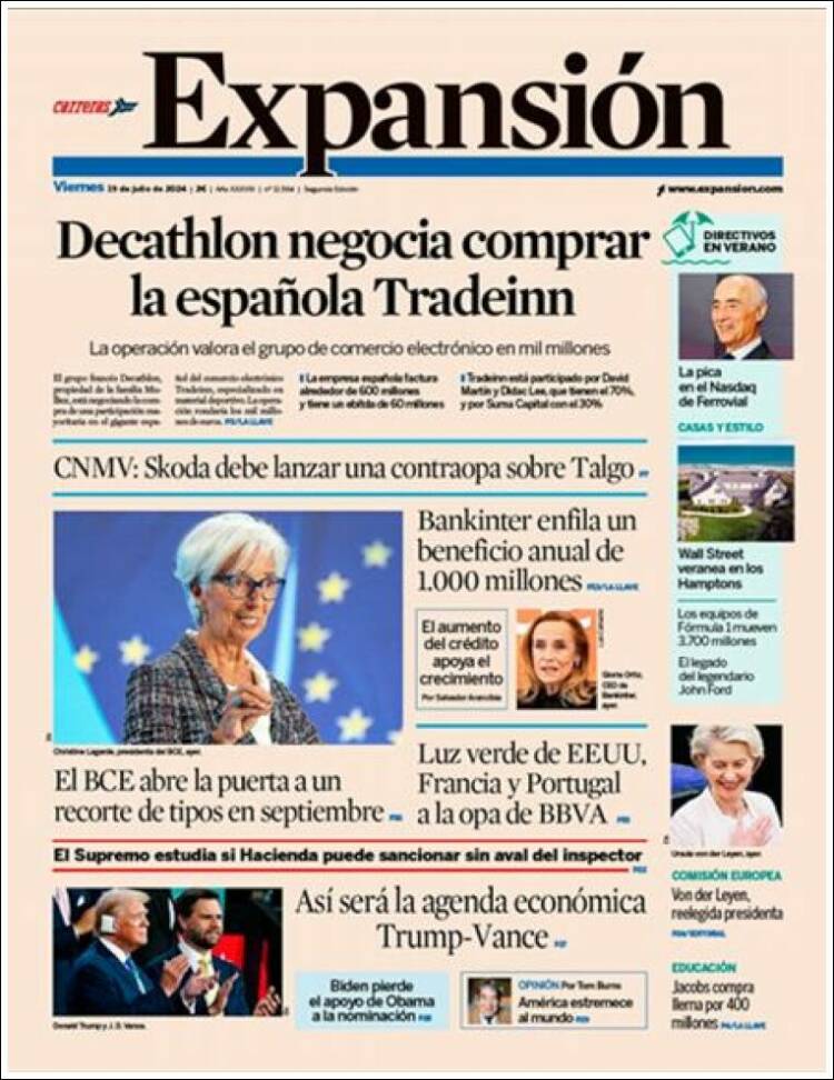 Portada de Expansión (Espa&ntilde;a)