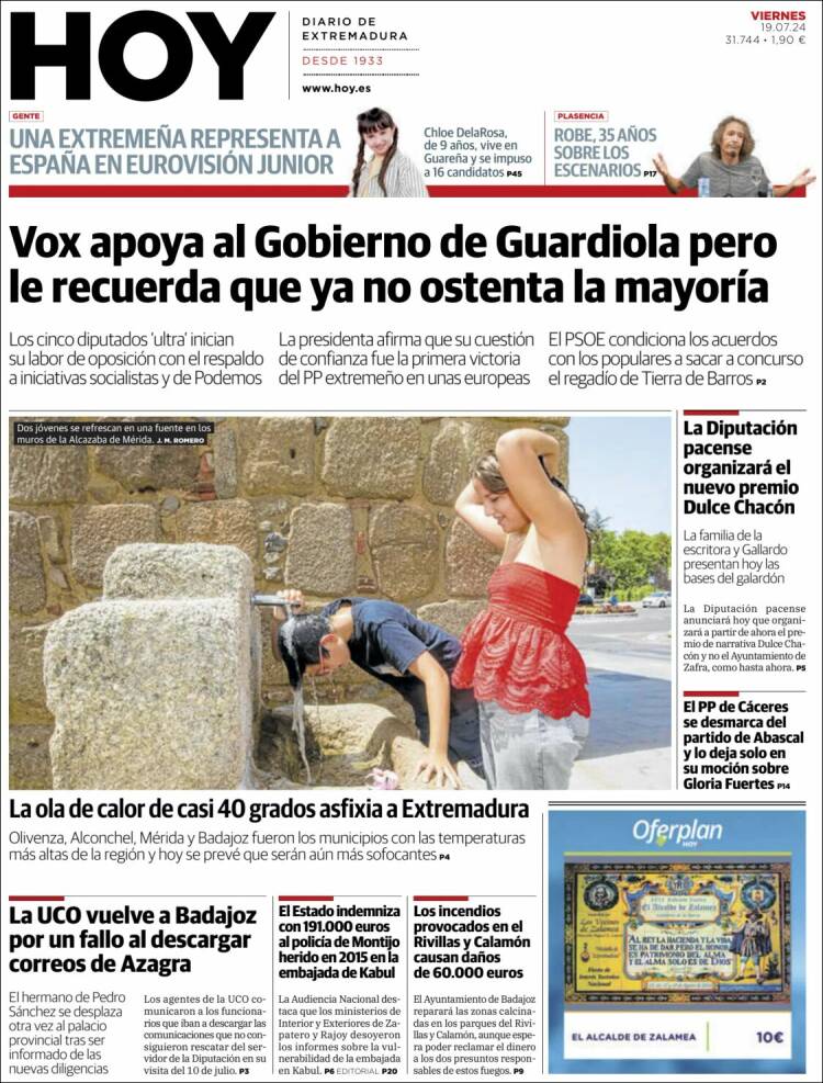 Portada de Hoy - Caceres (España)