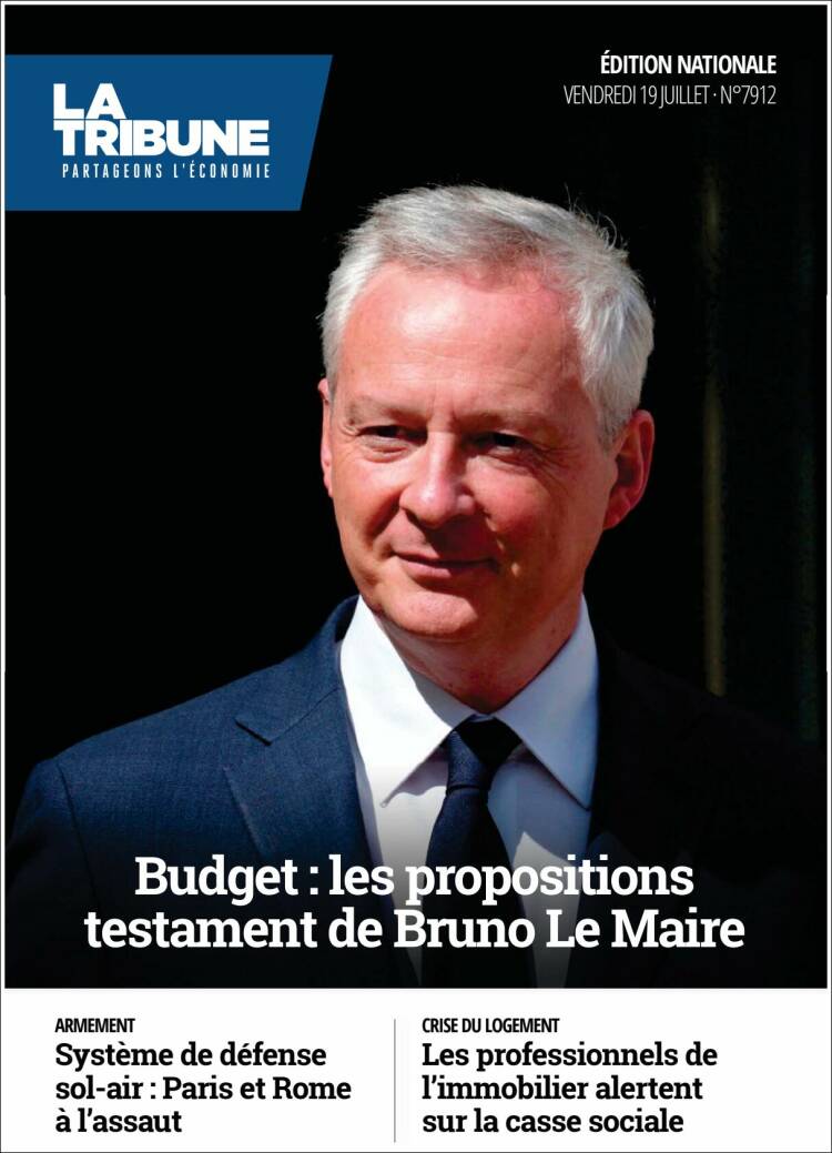 Portada de La Tribune (Francia)