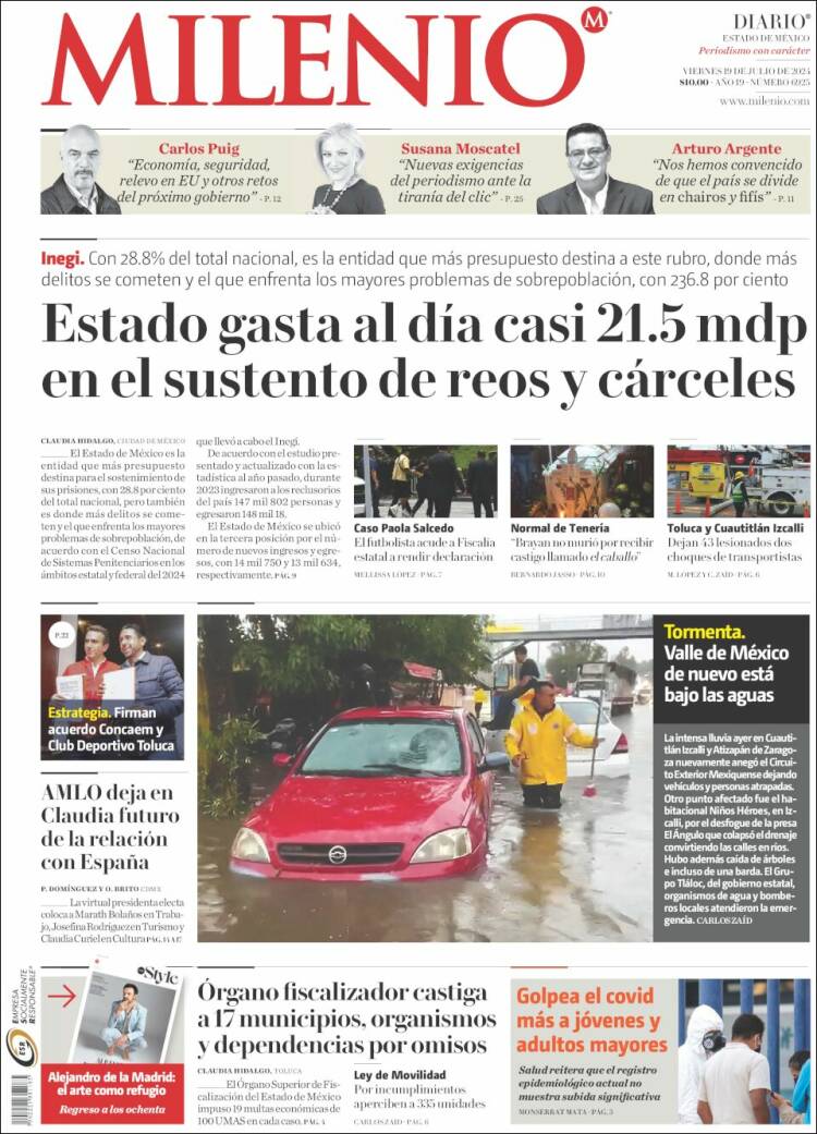Portada de Milenio - Estado de México (M&eacute;xico)