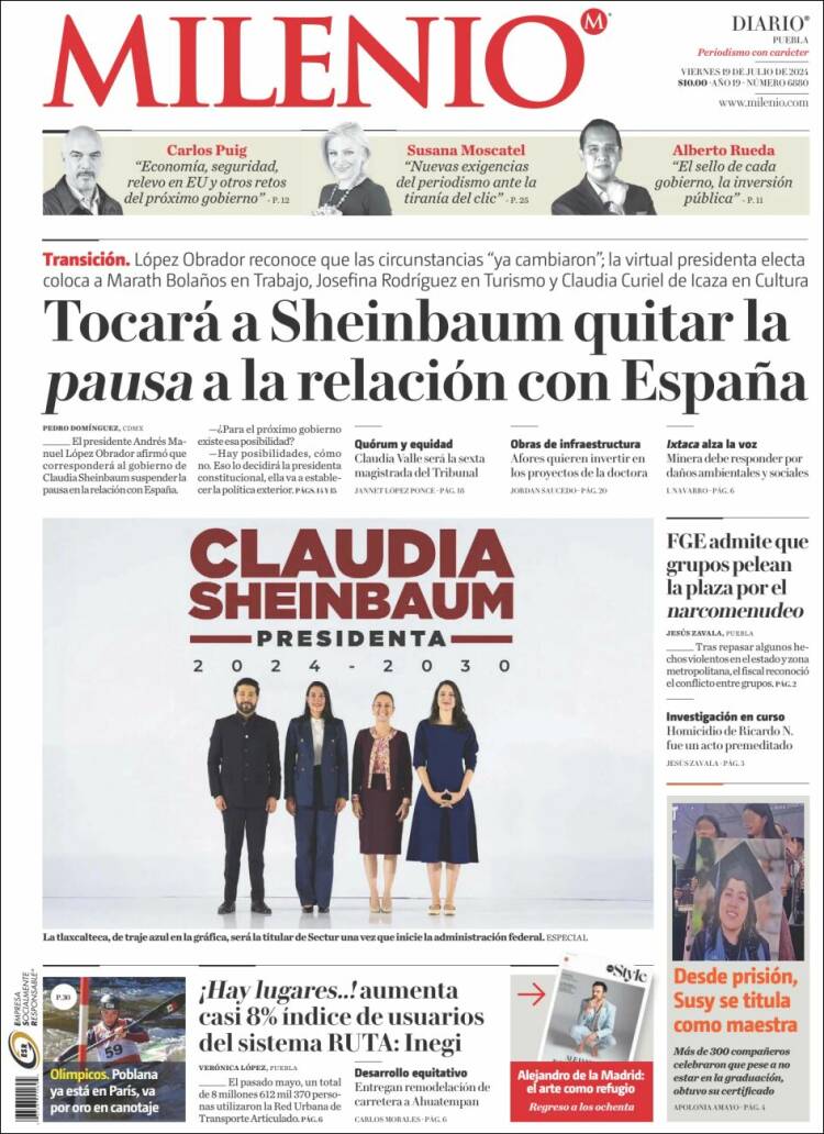 Portada de Milenio de Puebla (M&eacute;xico)