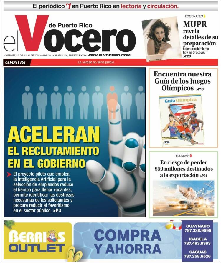 Portada de Vocero (Puerto Rico)