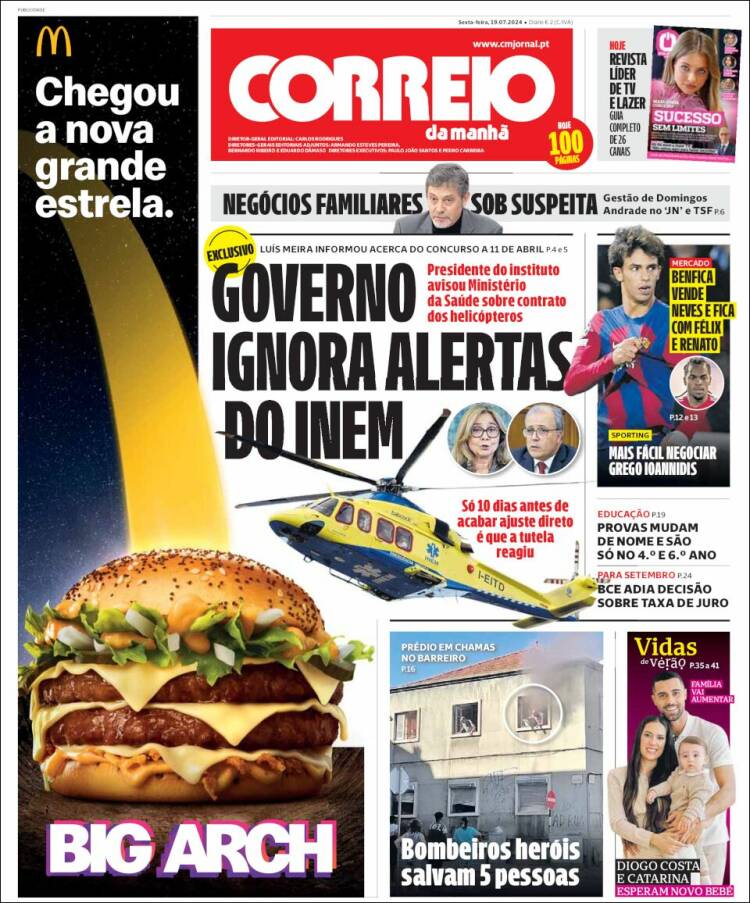 Portada de Correio da Manhã (Portugal)