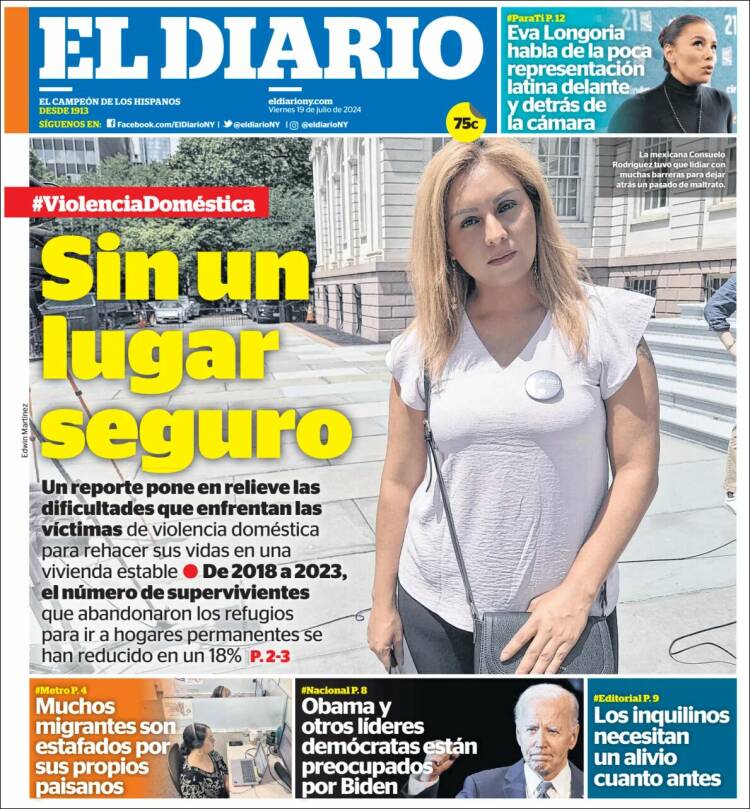 Portada de El Diario NY (USA)