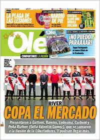 Portada de Olé (Argentina)