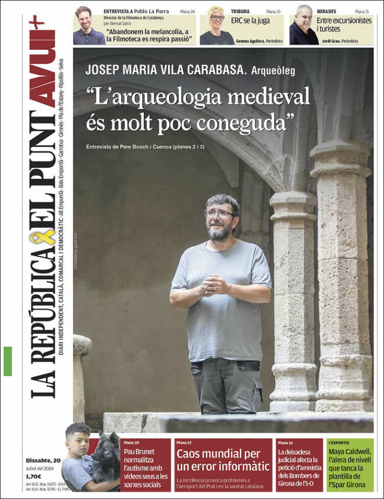 Portada de El Punt Avui - Girona (España)