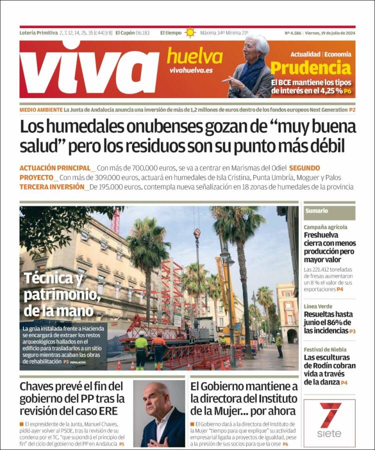 Portada de Viva Huelva (España)