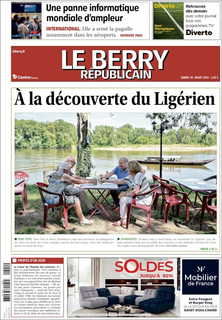 Portada de Berry Republicain (Francia)