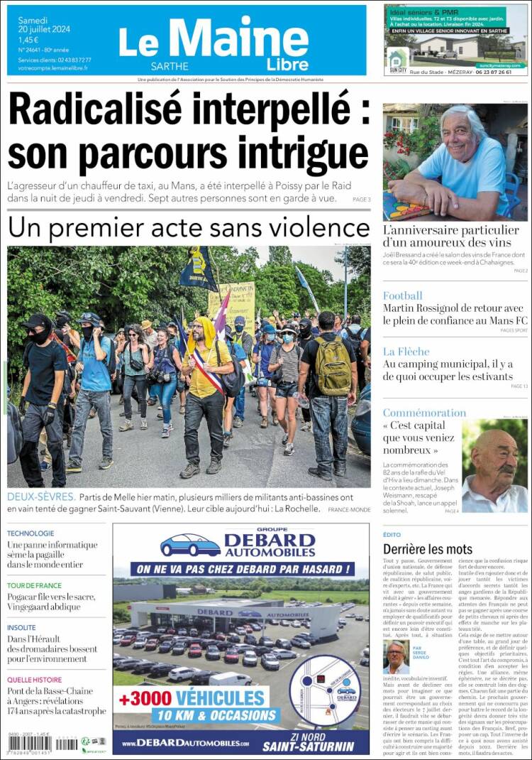 Portada de Le Maine Libre (Francia)