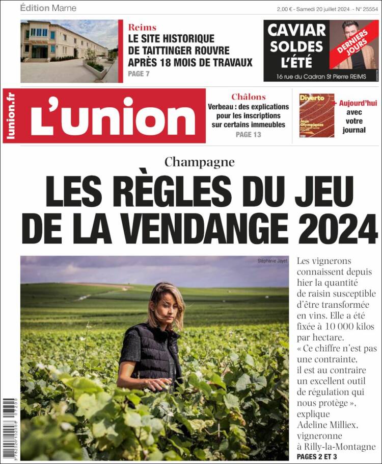 Portada de L'Union (Francia)