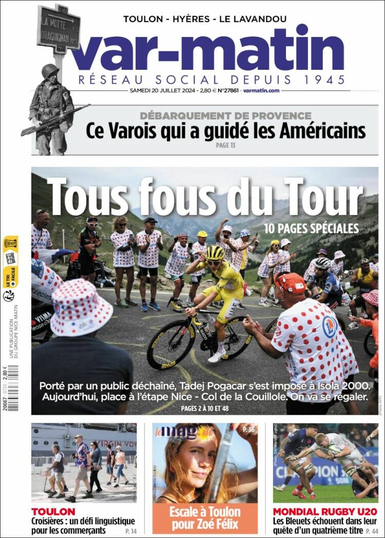 Portada de Var-Matin (Francia)