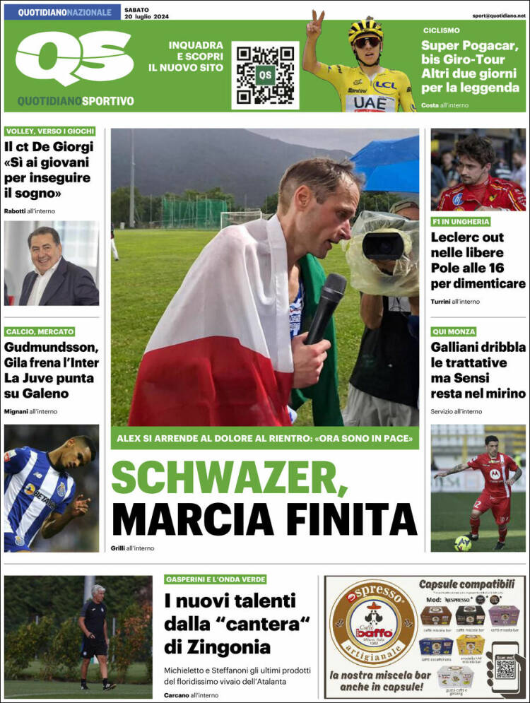 Portada de Quotidiano Sportivo (Italia)