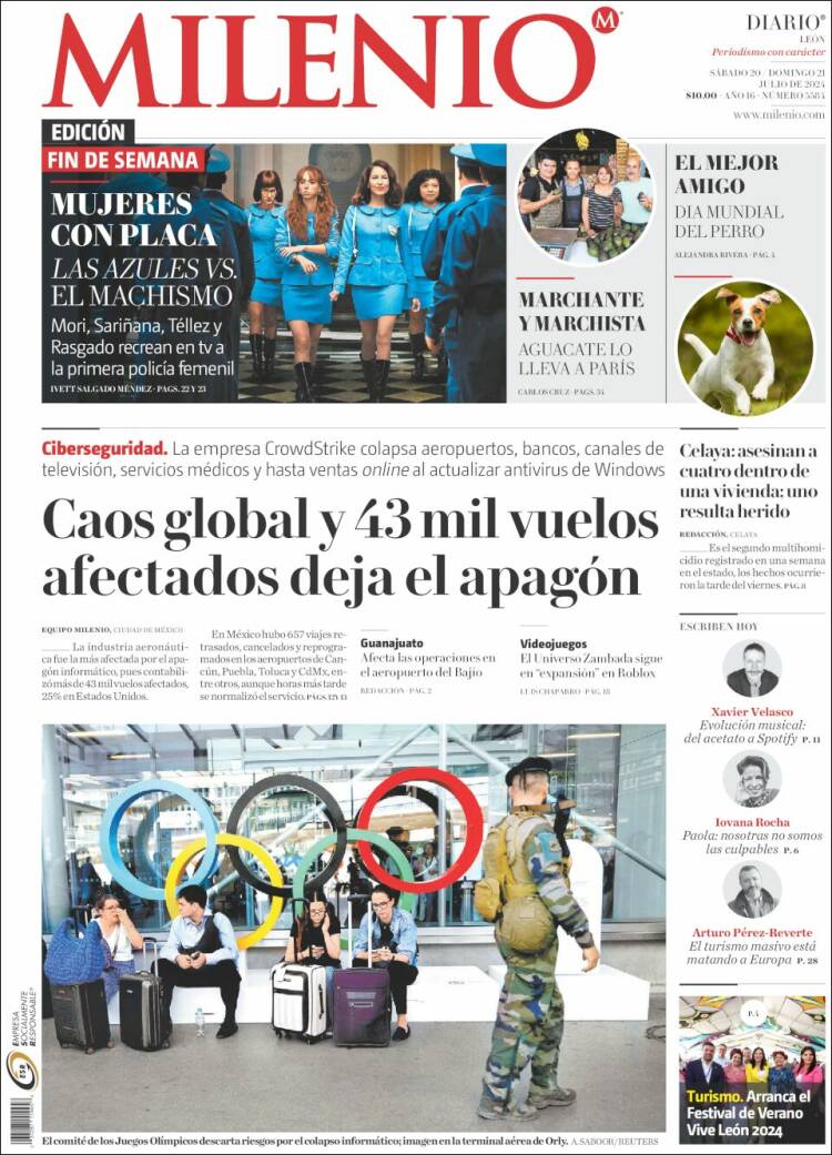 Portada de Milenio de León (M&eacute;xico)