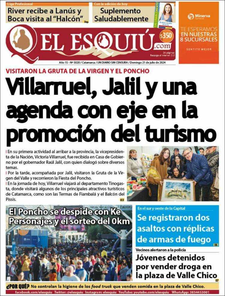 Portada de El Esquiu (Argentina)