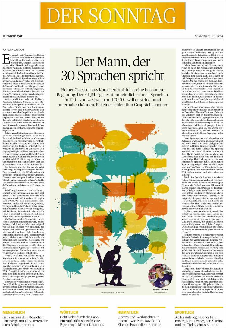 Portada de Rheinische Post (Alemania)