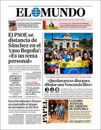 Portada de El Mundo (España)