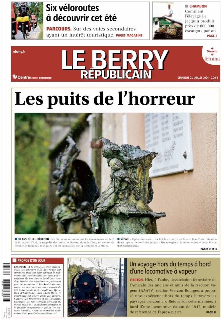 Portada de Berry Republicain (Francia)