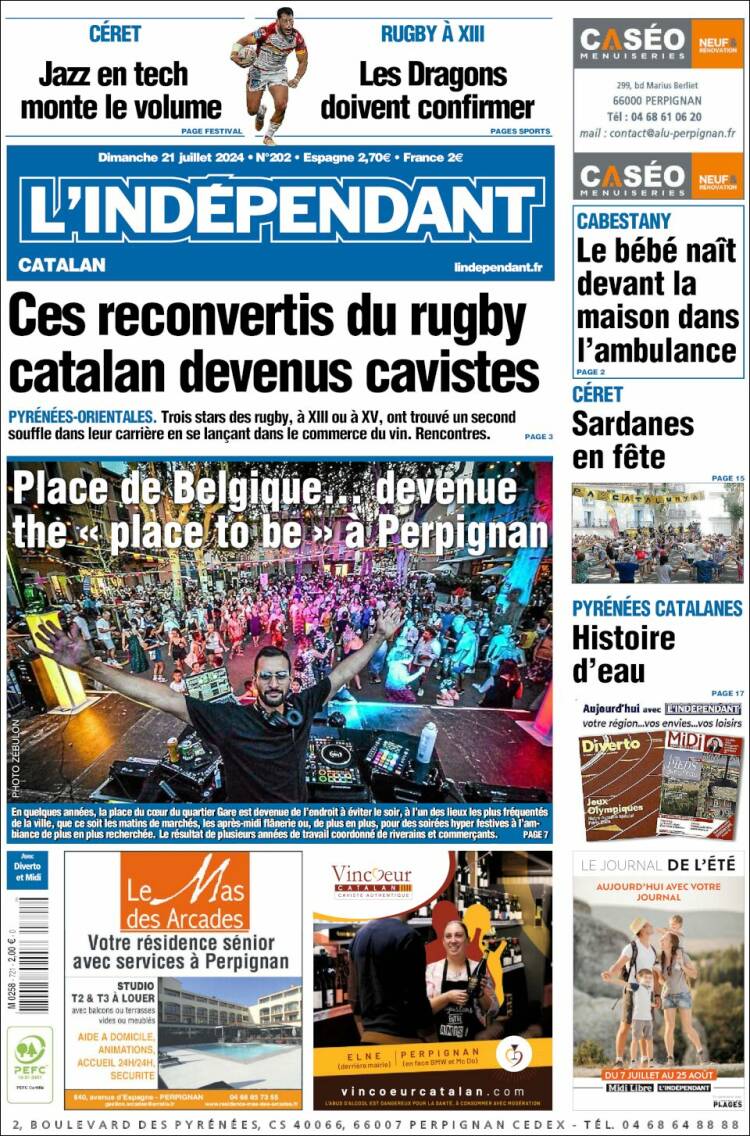 Portada de Le Indépendant (Francia)